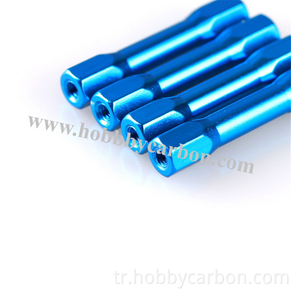 Hexagon Step Blue Aluminum Standoffs